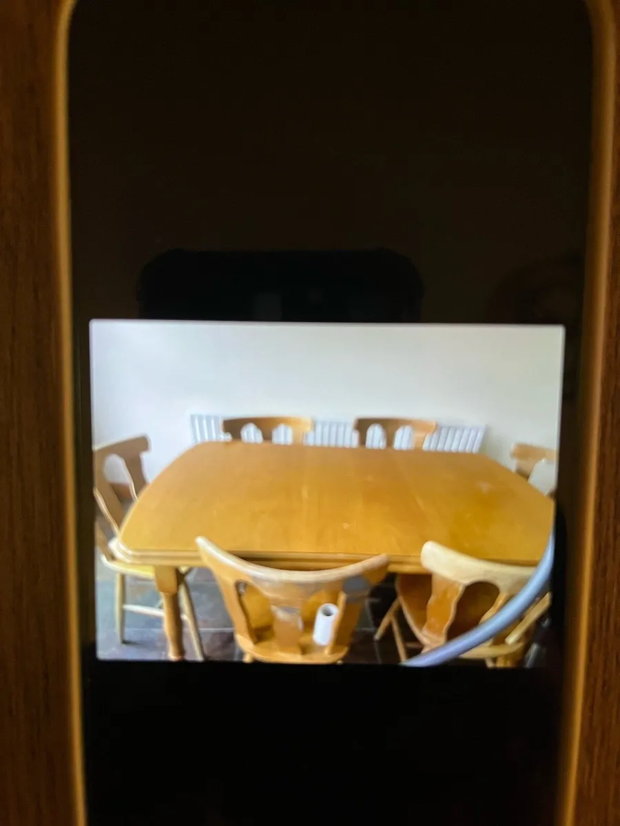 FREE kitchen table & 6 chairs + leather armchair - Image 1