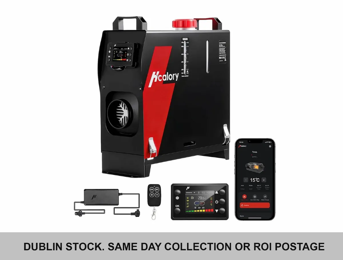 Hcalory Blazecore Diesel Heater, Power Supply, App - Image 1