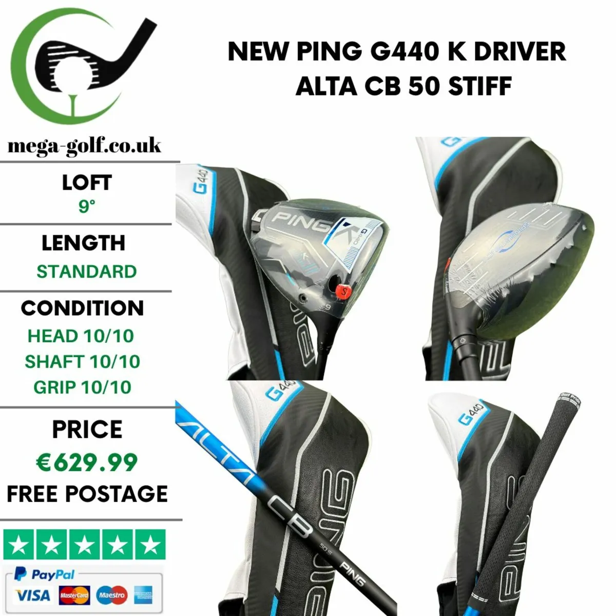 New Ping G440 K Driver / 9° / Alta CB 50 Stiff - Image 1