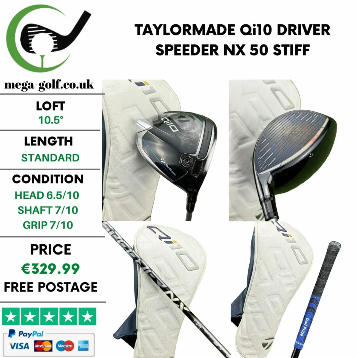 Taylormade Qi10 Driver / 10.5° / Stiff - Image 1