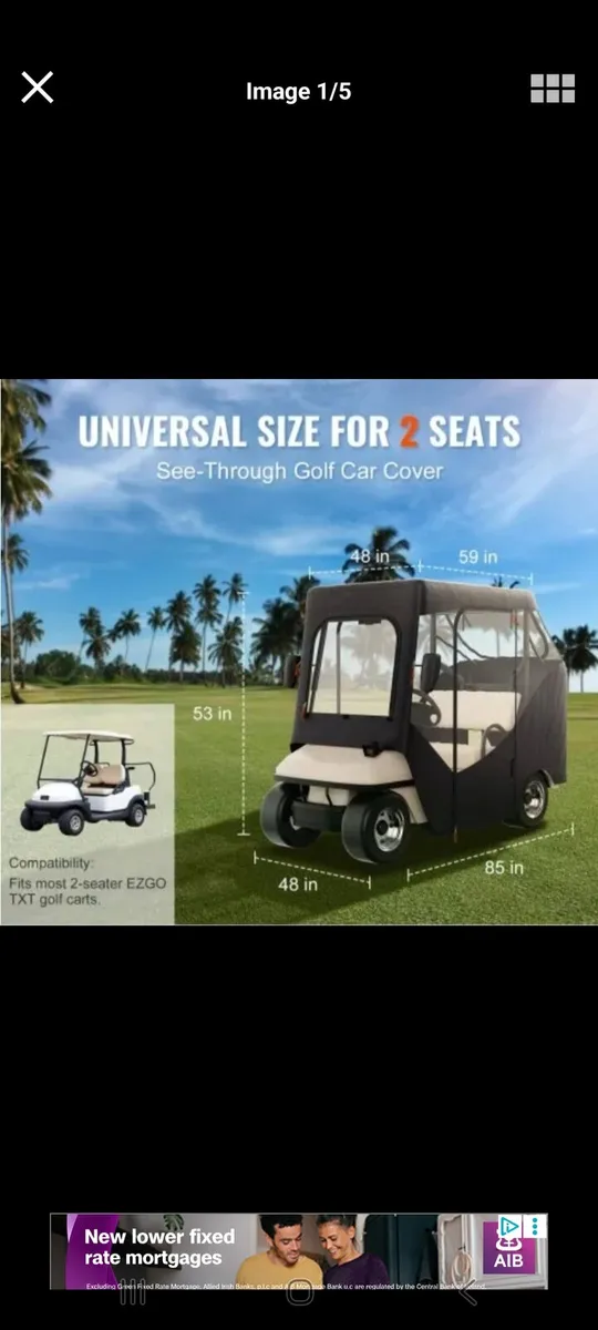 Golf buggy rain cover €150