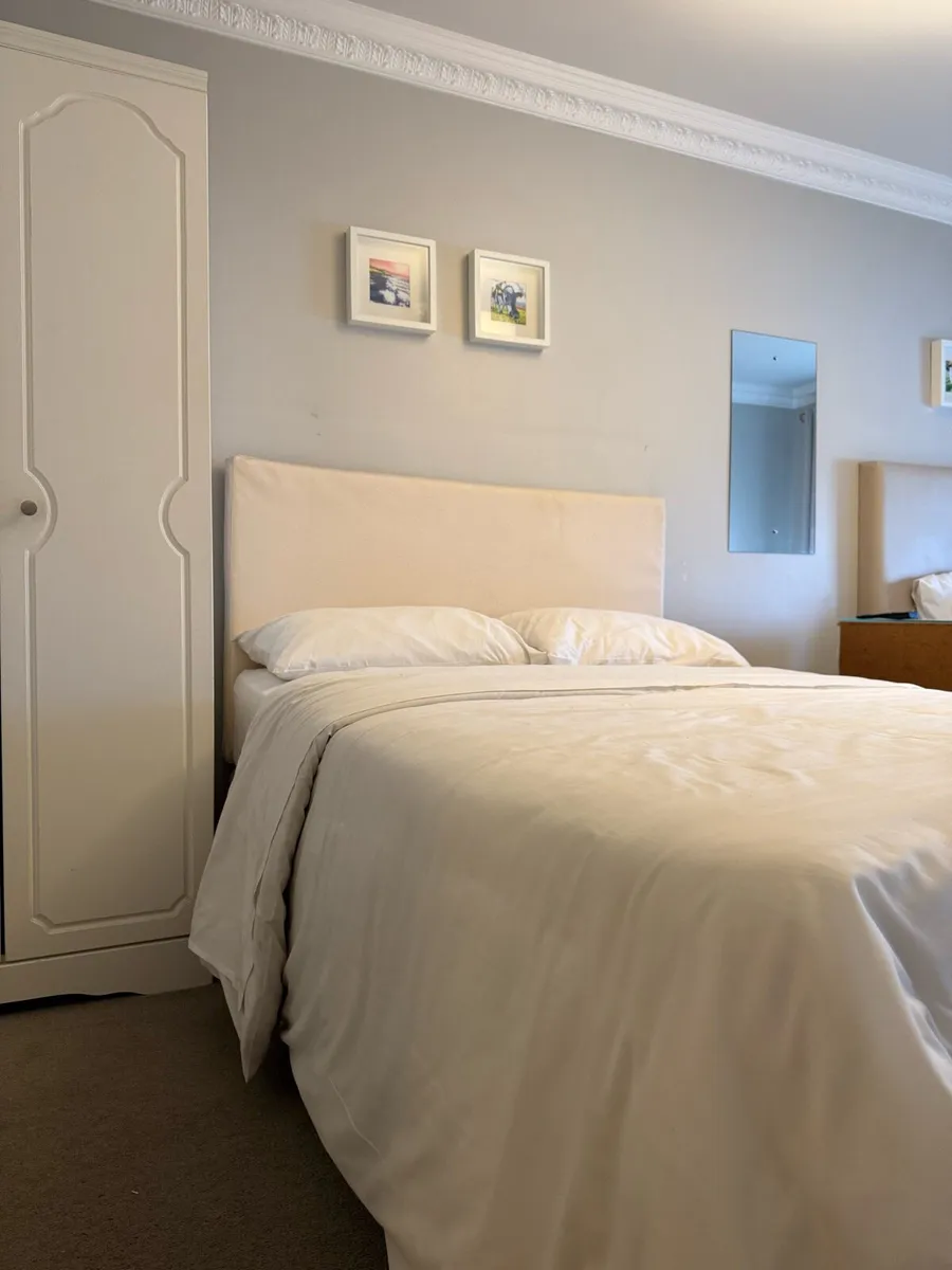 Double Bed base mattress and headboard - Image 1