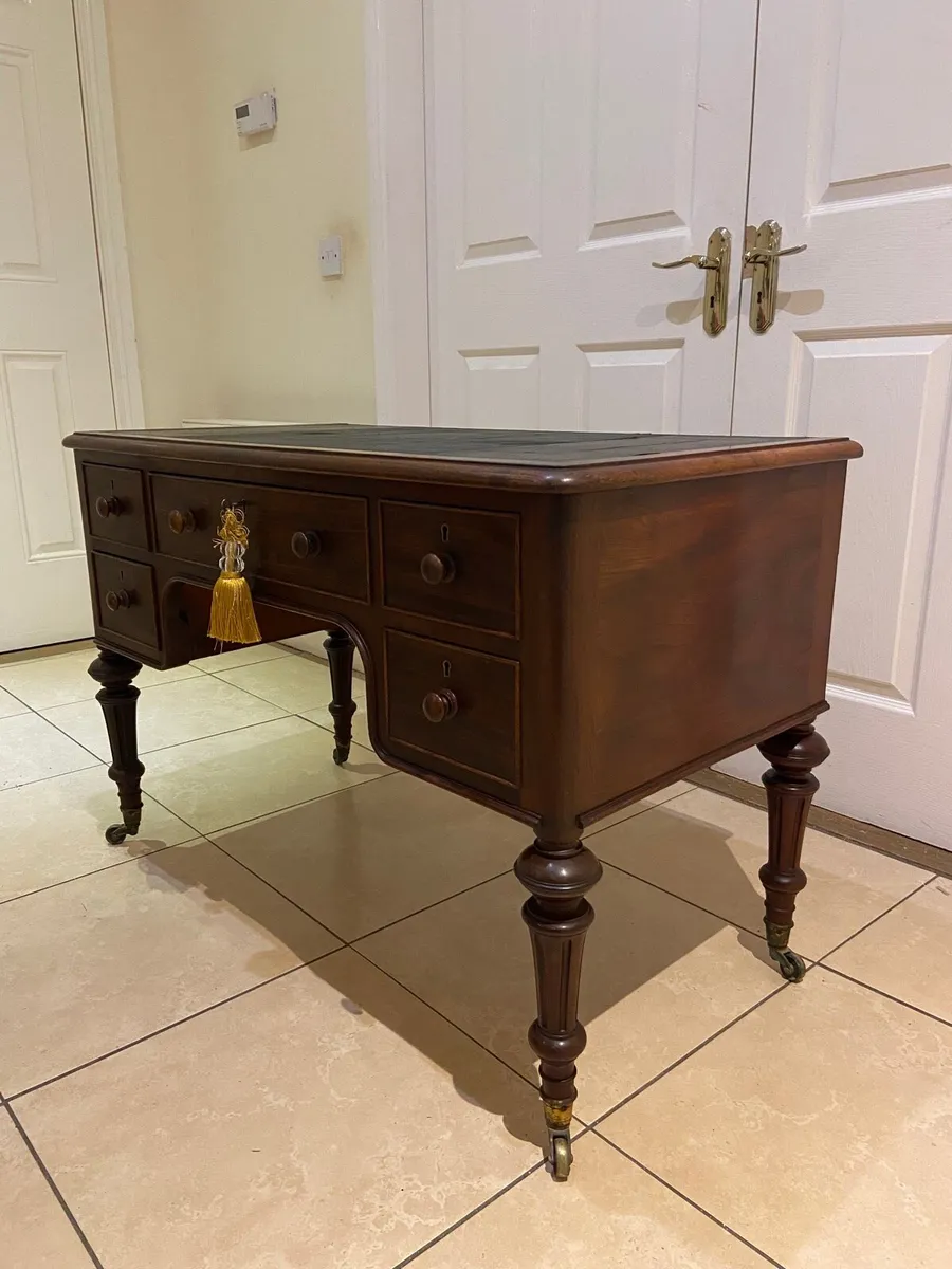 William IV writing library desk - Image 2