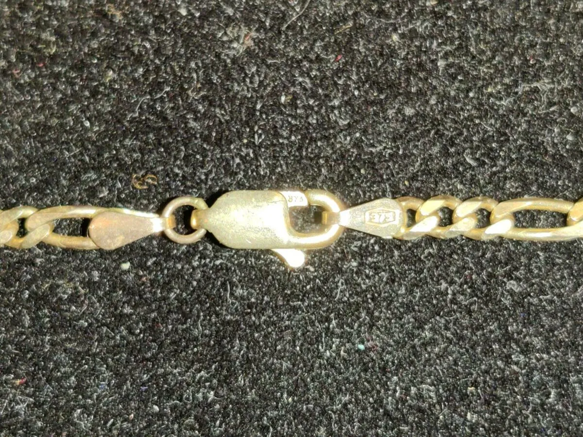 CHUNKY FIGARO, 9CT SOLID Gold 7.15g New 18"Chain ! - Image 3