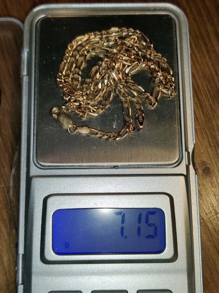 CHUNKY FIGARO, 9CT SOLID Gold 7.15g New 18"Chain ! - Image 4