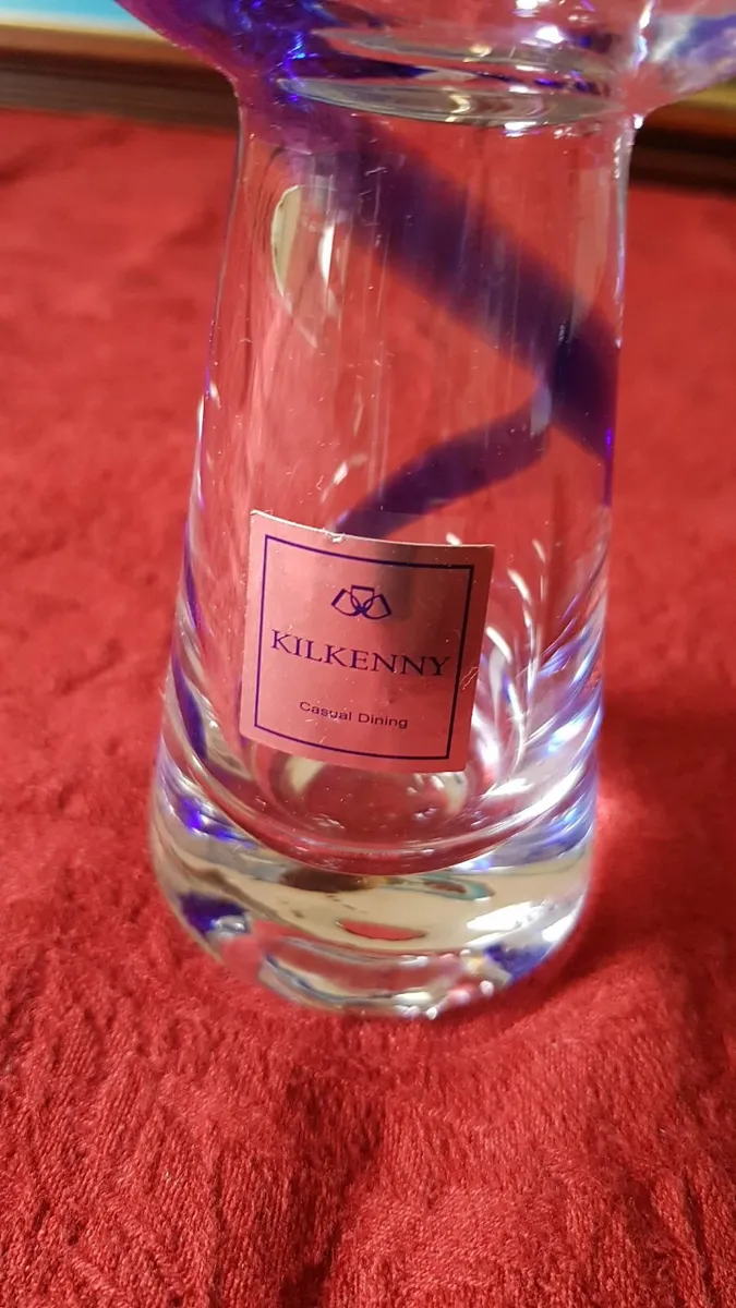 2 Piece Kilkenny Blue Swirl Glass Collection - Image 4