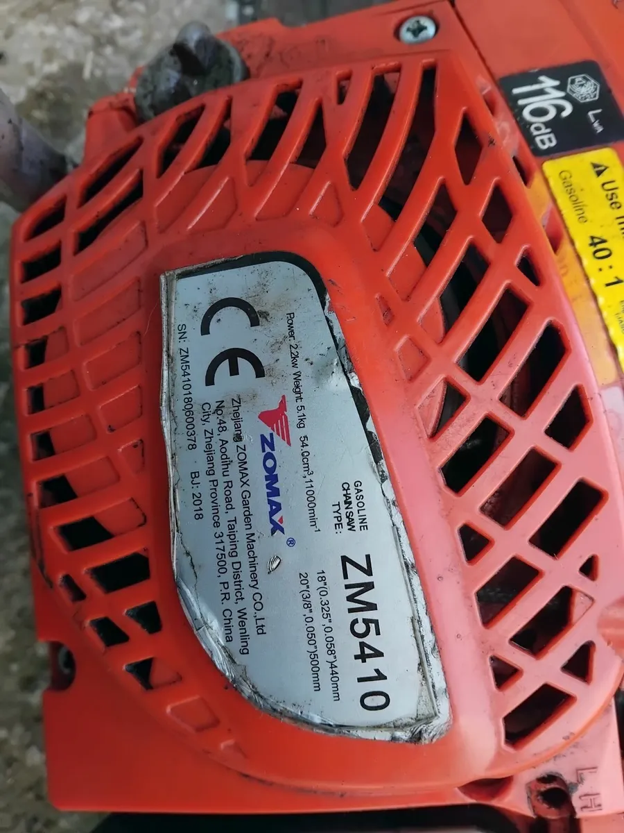 2018 zm5410 big chinasaw running well - Image 2