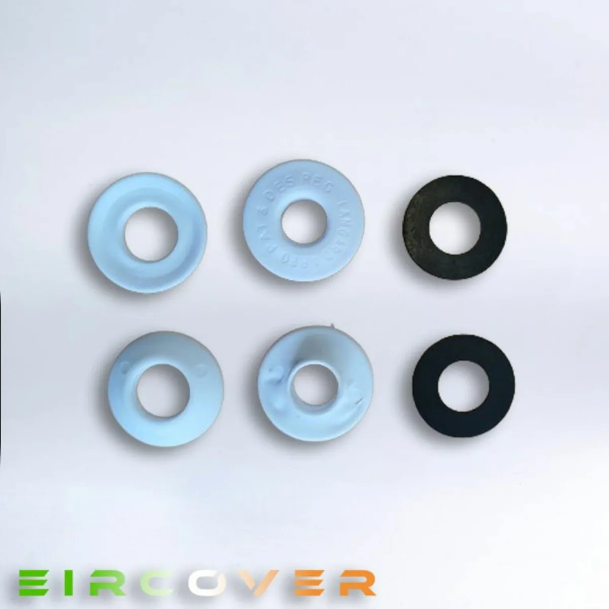 Blue plastic eyelets  12mm - pack of 10 - Image 3