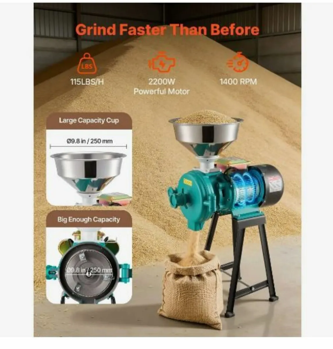 Electric Grain Mill Grinder - Image 2
