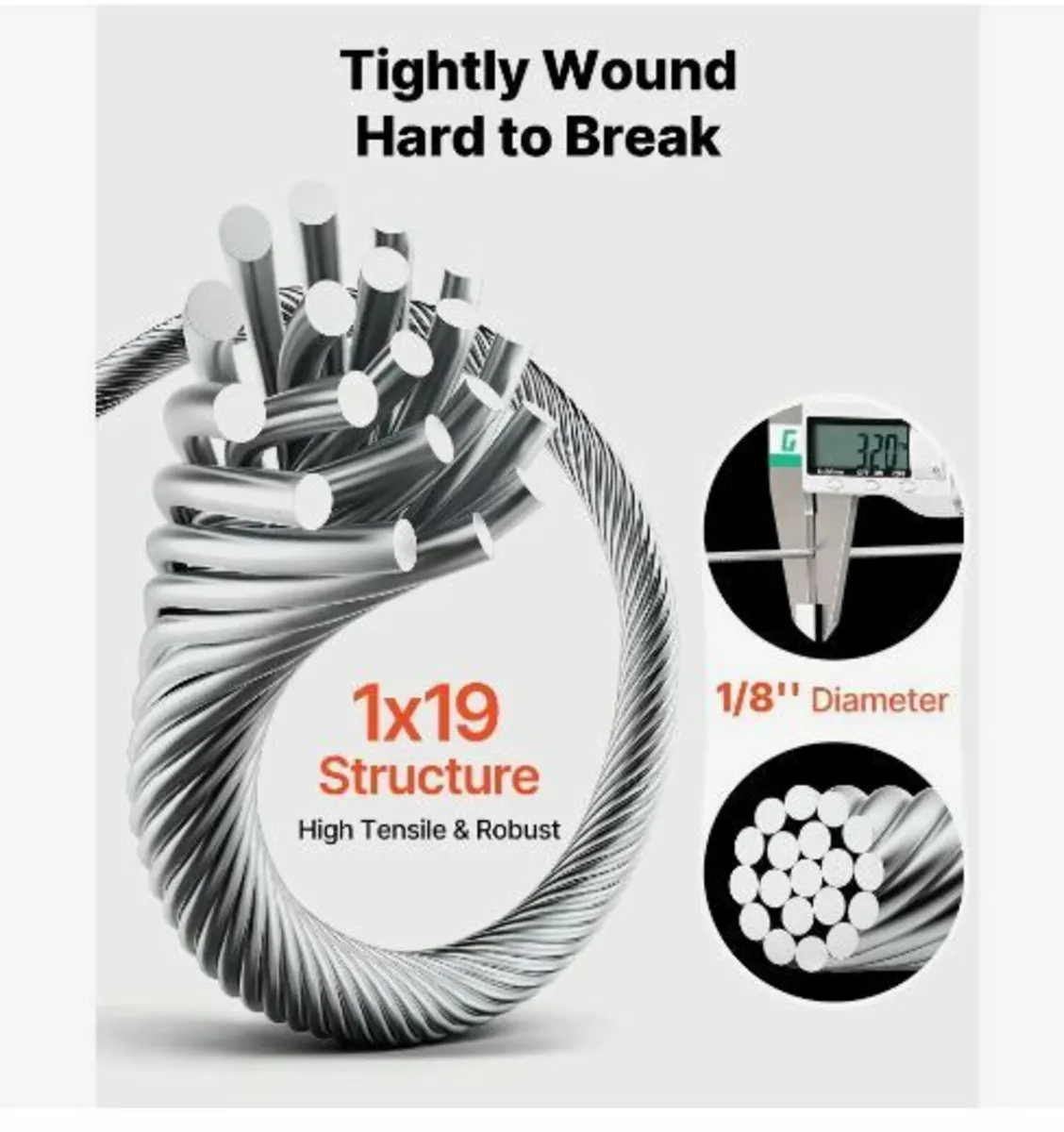 3.2 mm Wire Rope, 304.8 m Length - Image 3