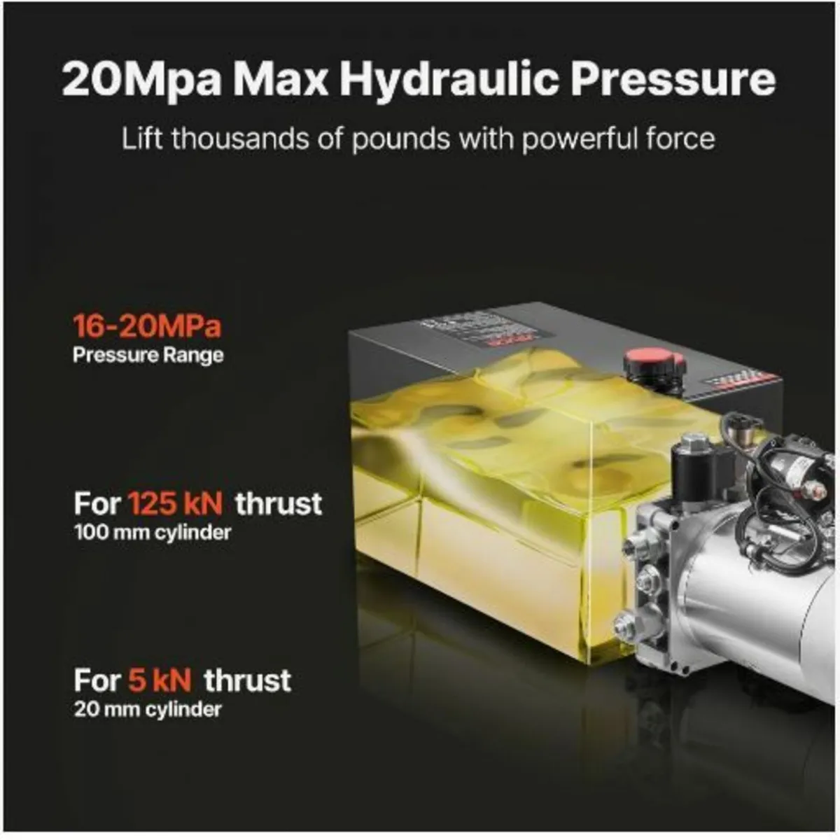 10 L Hydraulic Power Unit, Single Acting Dump - Image 2