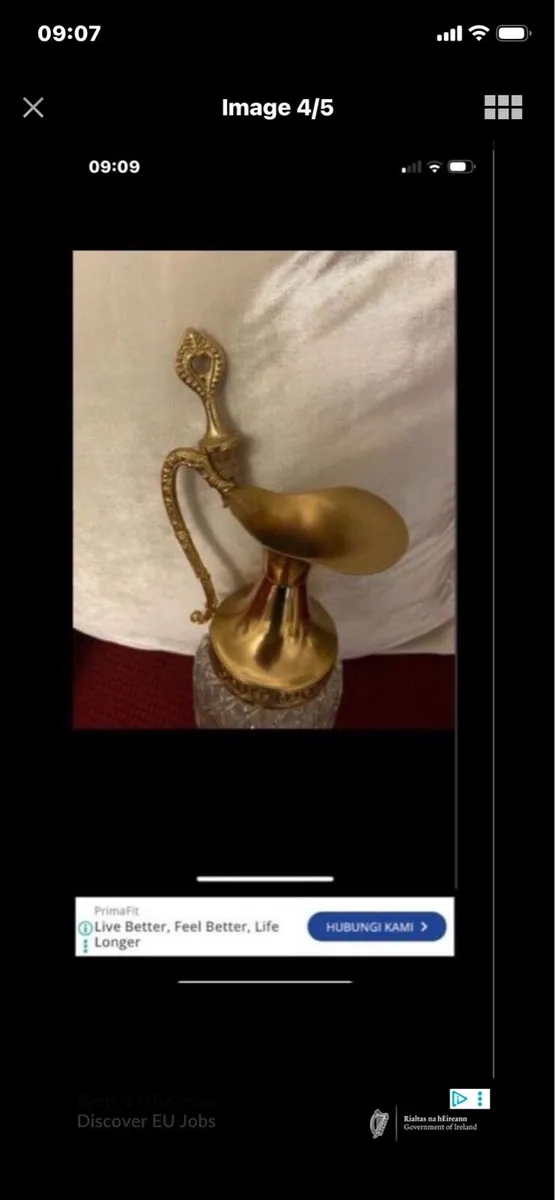 Vintage Crystal Claret Jug - Image 4