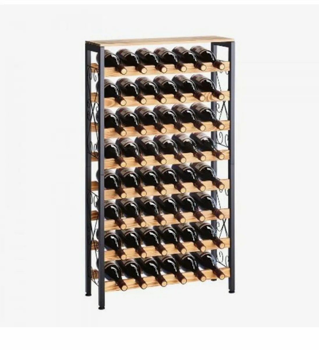 48 Bottle Wine Rack,8-Tier Iron - Image 1