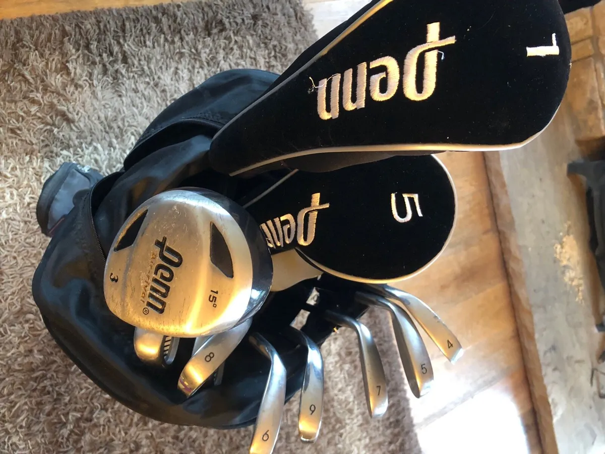 Full set of men’s Golf Clubs and Trolley - Image 1