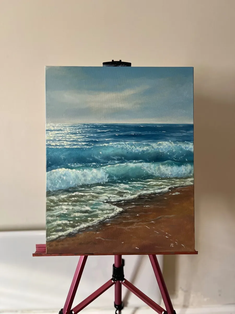 ORIGINAL OIL PAINTING, Sea Artwork, Ocean Wall Art - Image 2