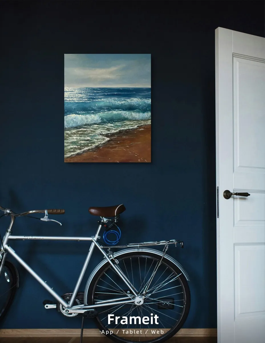 ORIGINAL OIL PAINTING, Sea Artwork, Ocean Wall Art - Image 3