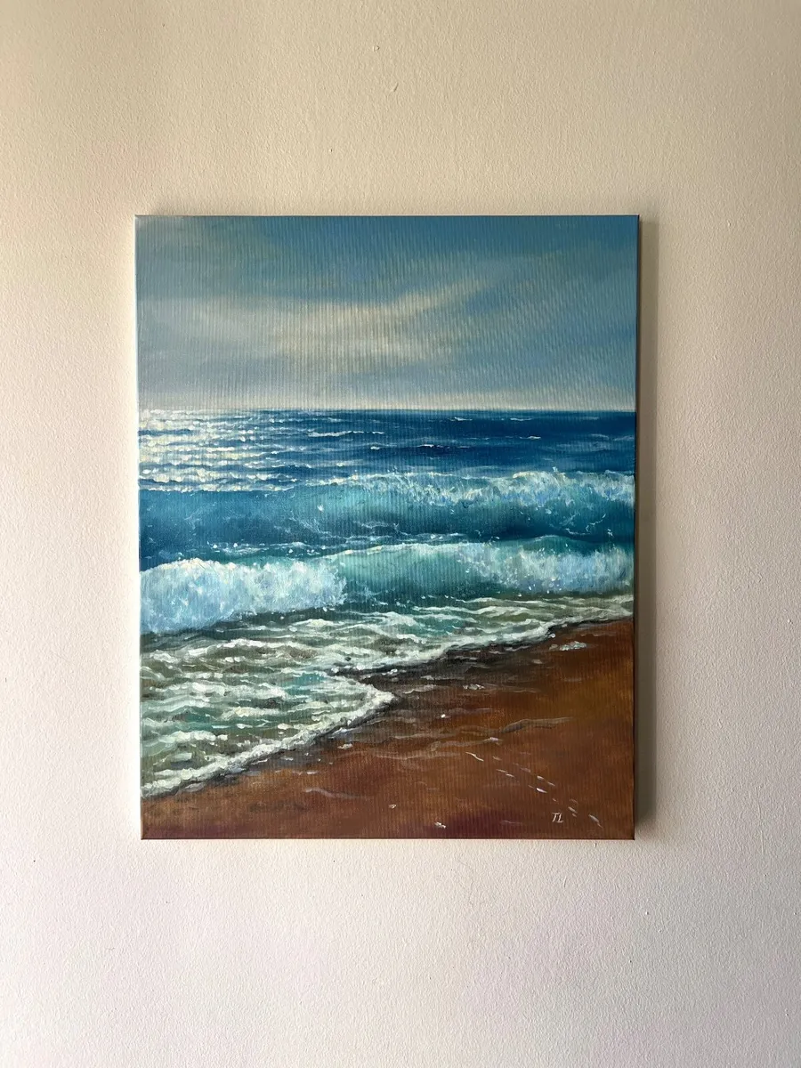 ORIGINAL OIL PAINTING, Sea Artwork, Ocean Wall Art - Image 1