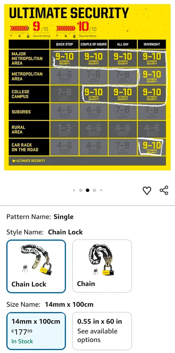 New York Kriptinite 14mm Security chain and lock - Image 3