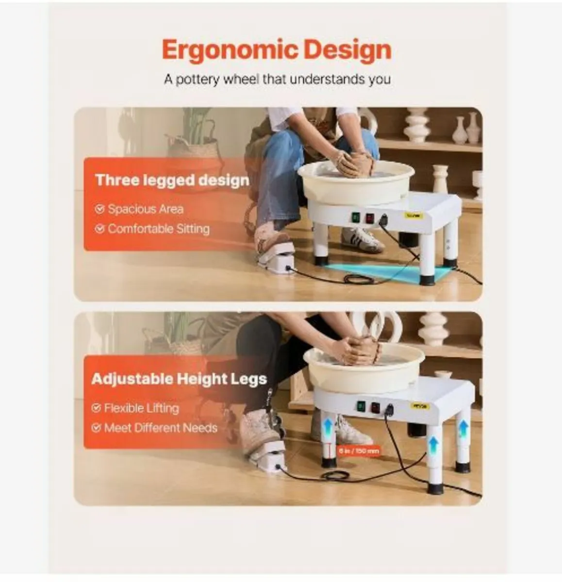 Pottery Wheel, 35 cm Ceramic Wheel - Image 2