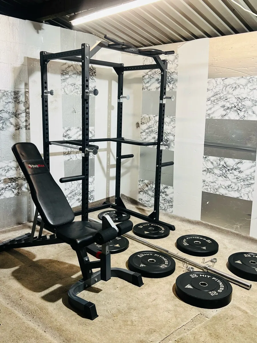 COMMERCIAL RACK WITH DIP ATTACHMENT WEIGHS BAR ++ - Image 2