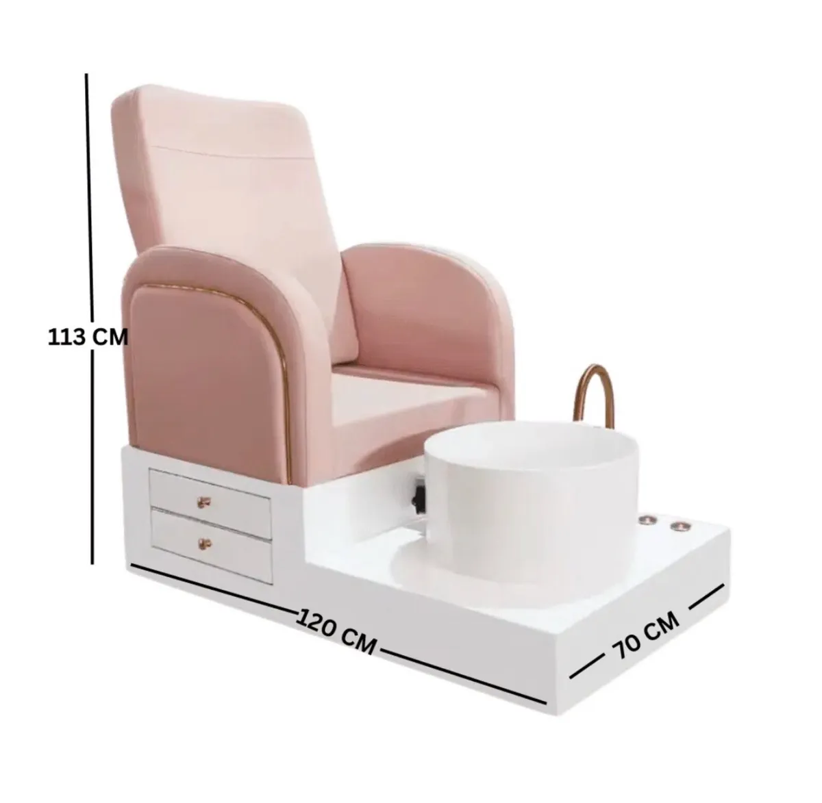 Luxury Pink Pedicure Chair - Image 4