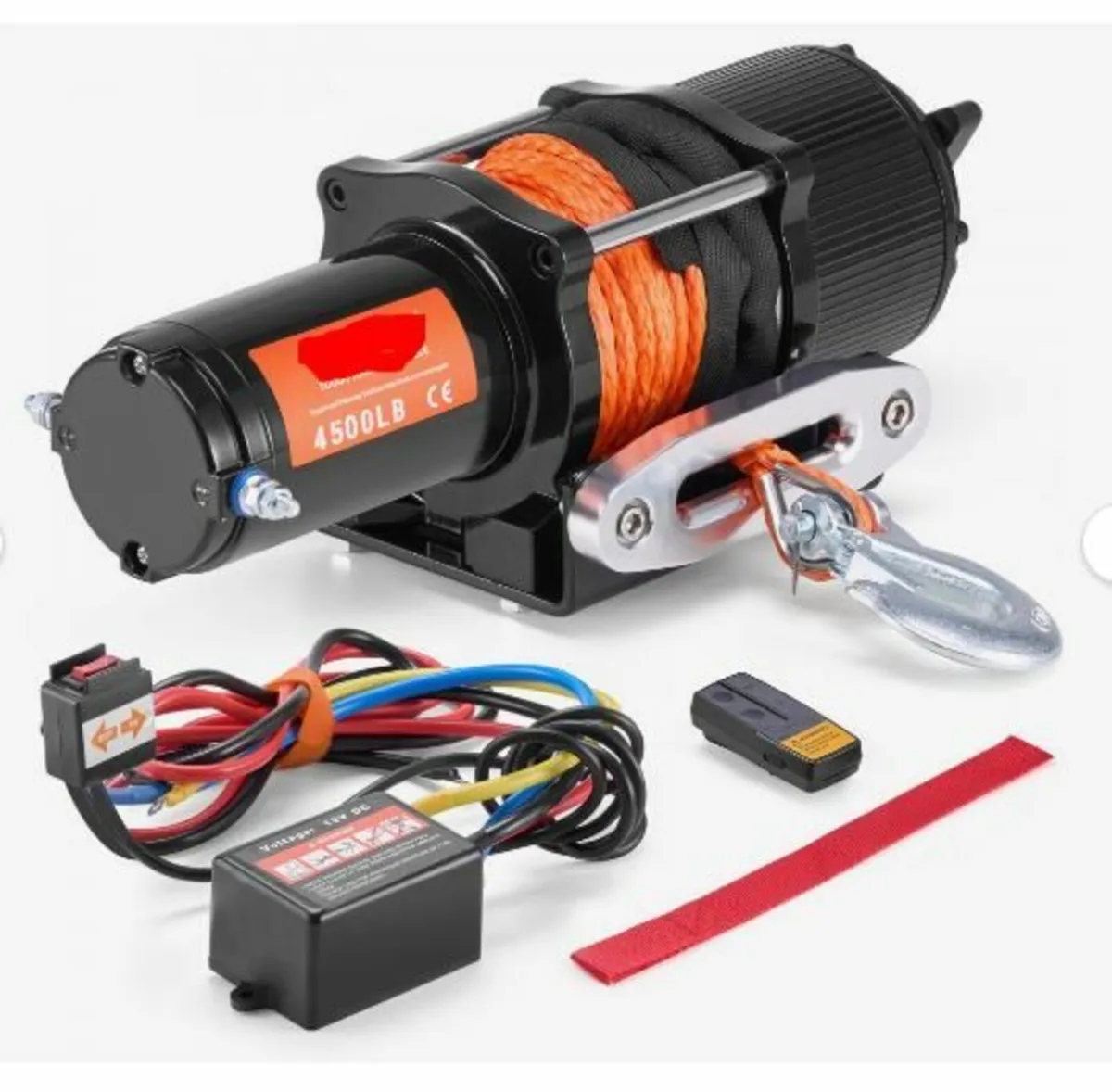Electric Winch ATV UTV 2041.2 kg Synthetic - Image 1