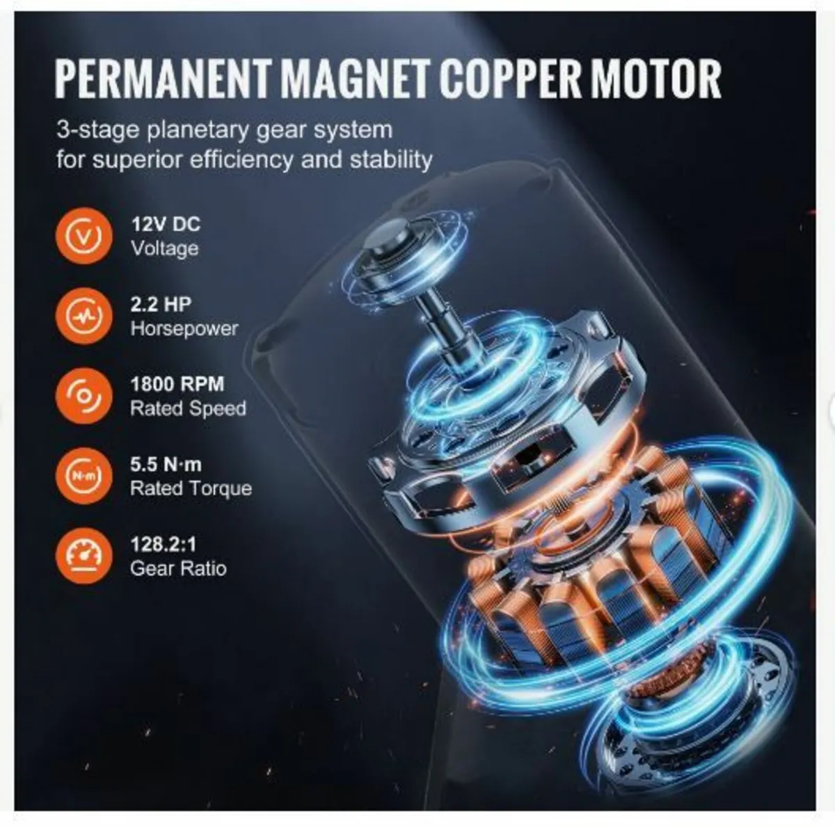 Electric Winch ATV UTV 2041.2 kg Synthetic - Image 3