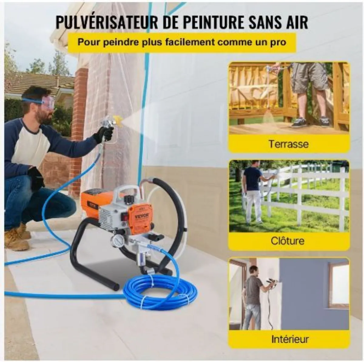 Pro Airless Wall Paint Sprayer, 1800W - Image 3