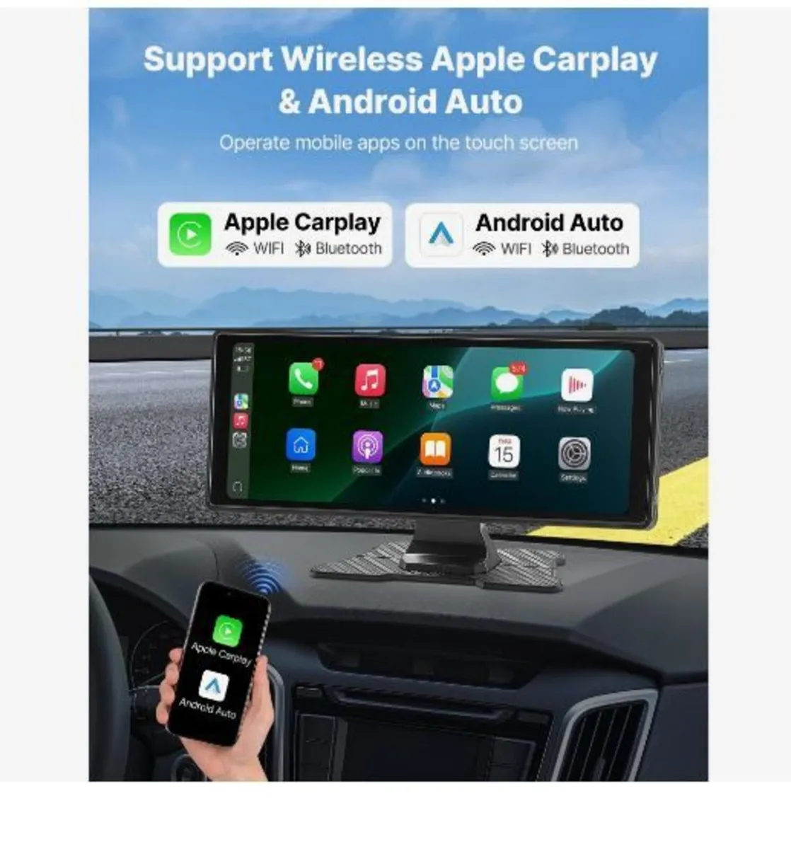 Wireless Car Stereo, 254 mm - Image 2