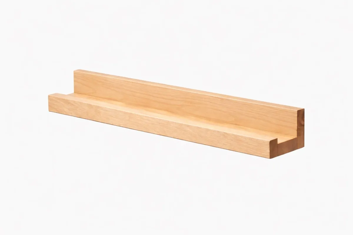 Scandinavian Pine Wood Picture Ledge Shelves - Image 4