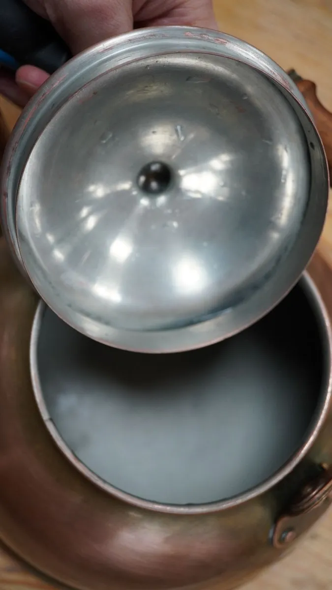 Vintage Copper Hearth Kettle - Image 3