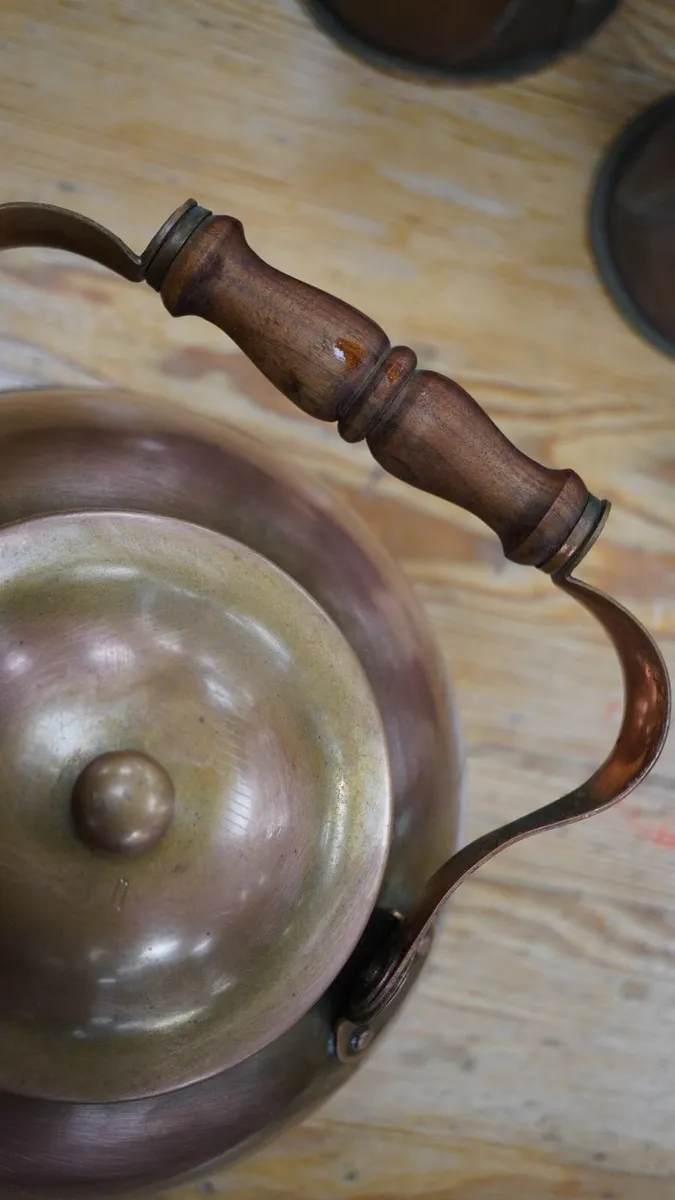 Vintage Copper Hearth Kettle - Image 4