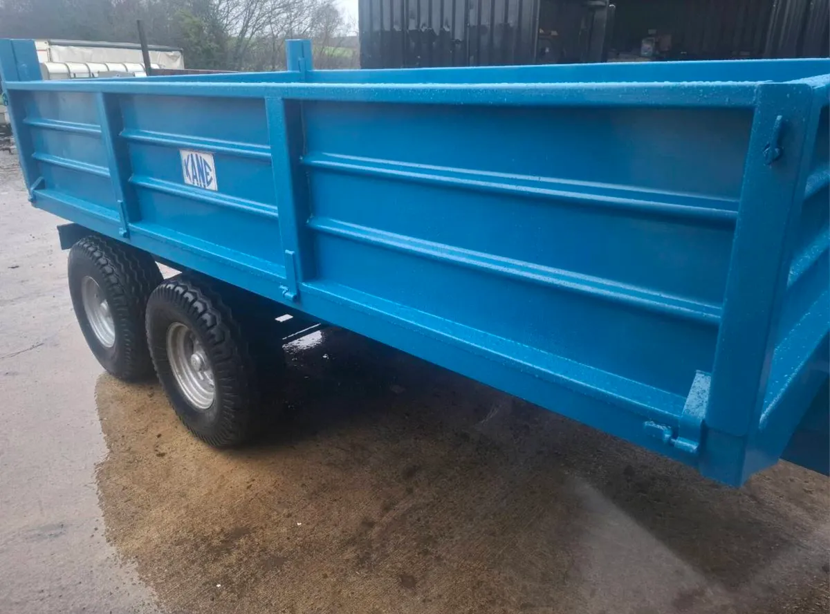 Kane tipper trailer 13x7 drop sides brakes lights - Image 1