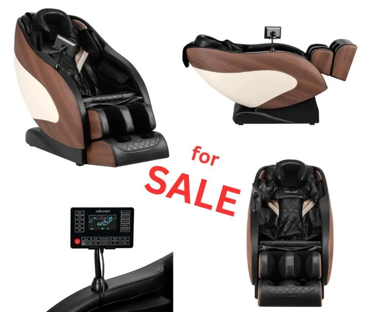 Sakura 305 Massage Chair – Wooden / Leather - Image 1