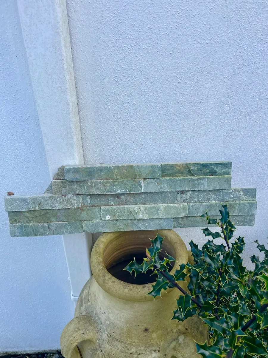Green Stone Slate outdoor Cladding, 2 pallets - Image 1
