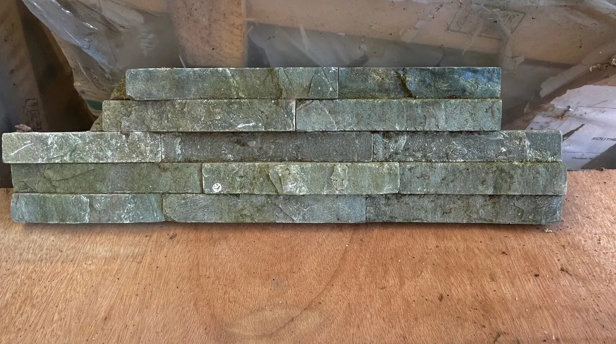 Green Stone Slate outdoor Cladding, 2 pallets - Image 2
