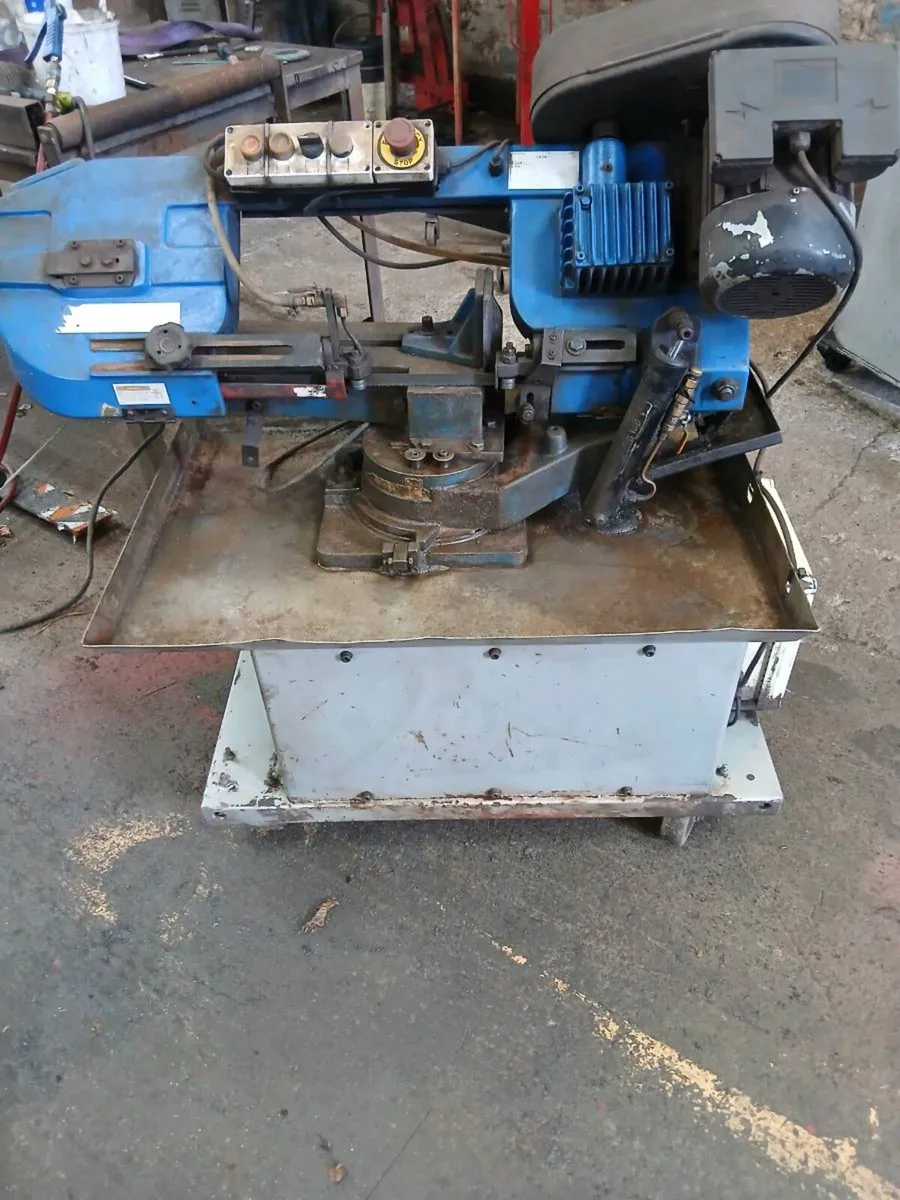 Single phase 45t ironworker.  steel bandsaw - Image 3