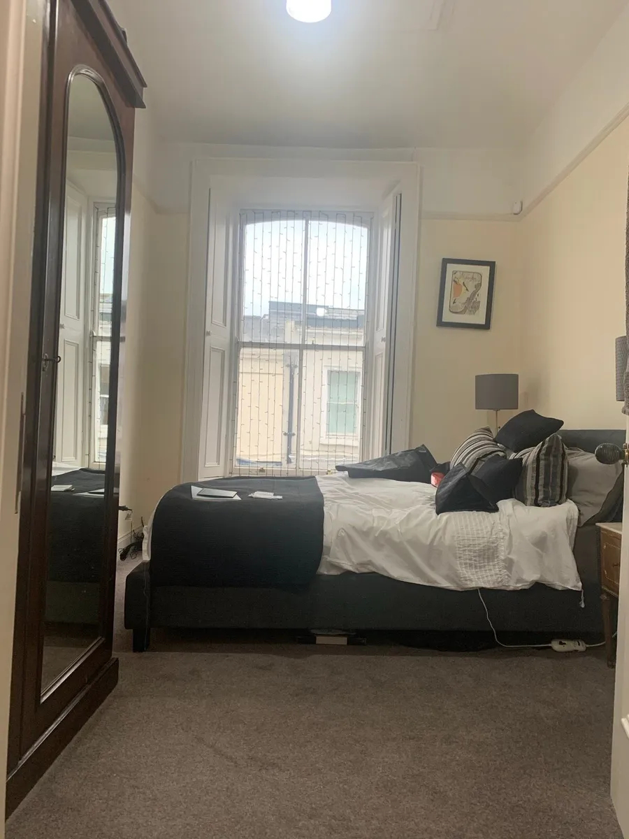 FREE: Dark Grey Upholstered Double Bed Frame