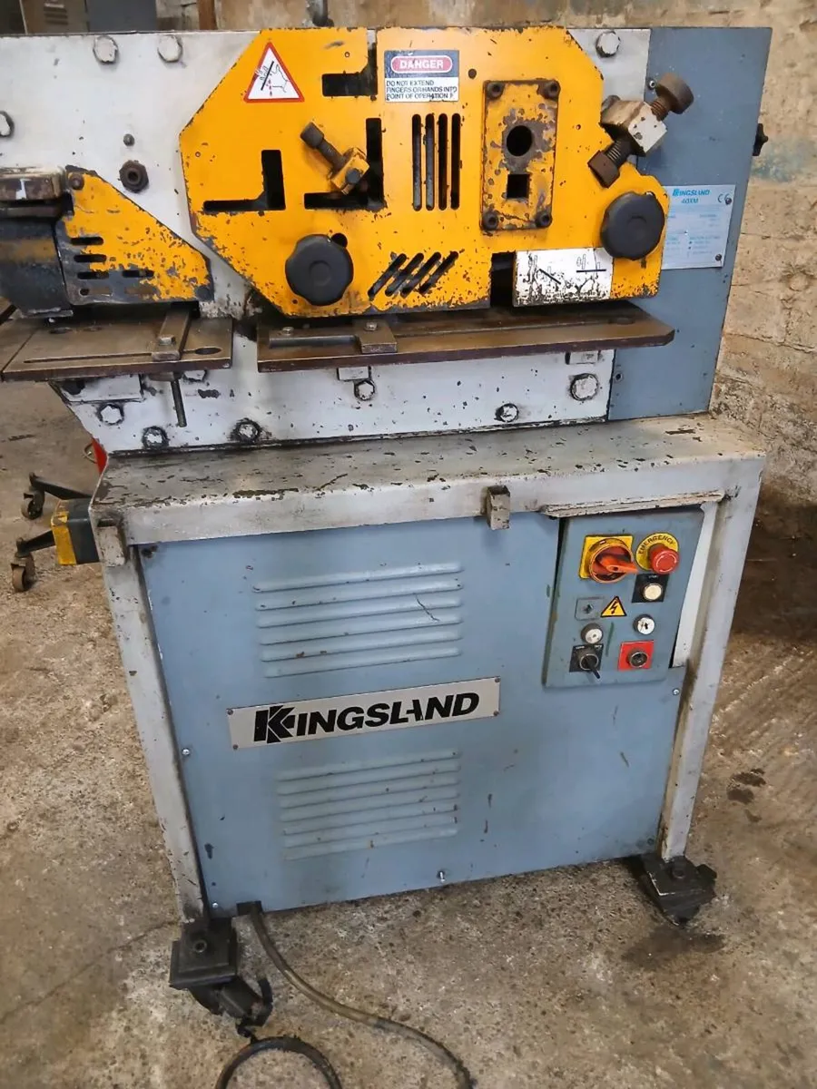 Single phase 45t ironworker.  steel bandsaw - Image 4