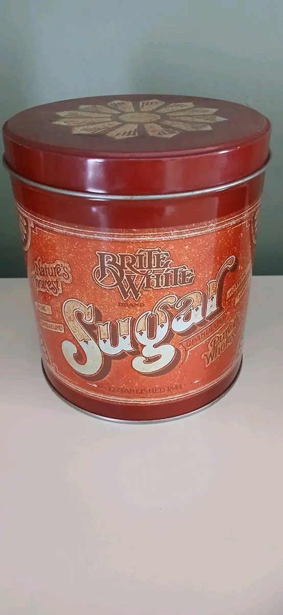 Mid Century Tea Coffee Sugar Flour Cannisters - Image 4