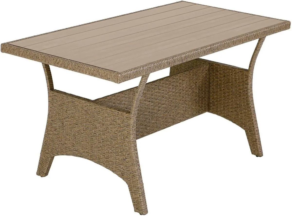 Polyrattan Corner Lounge Garden Furniture Set with - Image 2