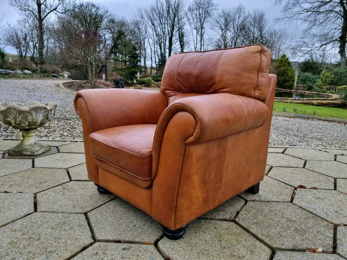 Nu- Buck Leather Chair   (Premium Leather) - Image 1