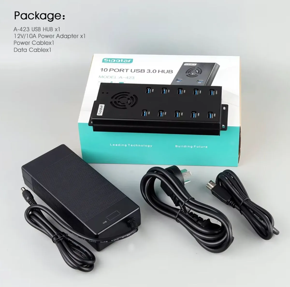 Sipolar A-423 10 Ports USB 3.0 Industrial USB Hub - Image 3