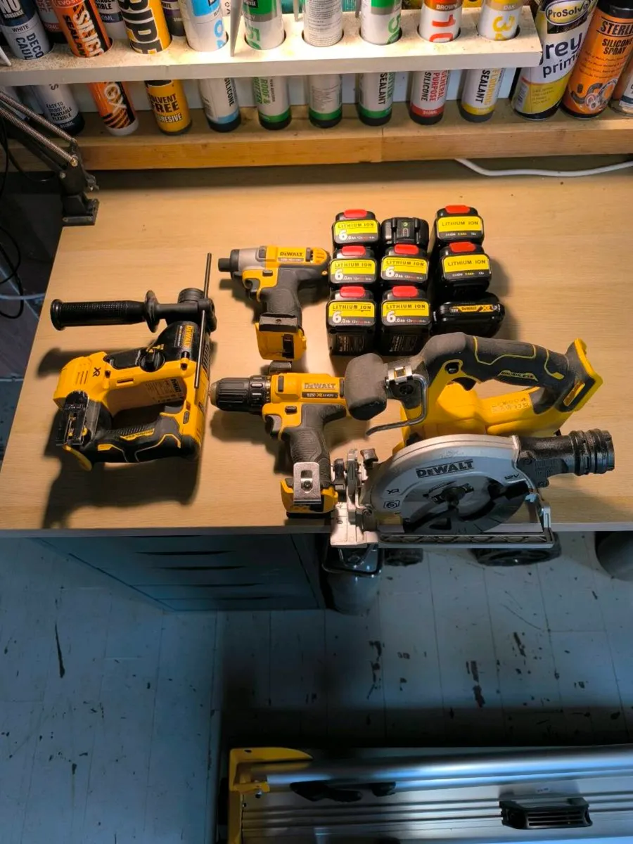 DeWalt 12v Tool kit with 9 batteries - Image 1