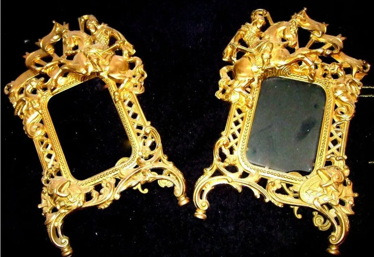Pair Of Substantial Brass Photo Frames - Image 3