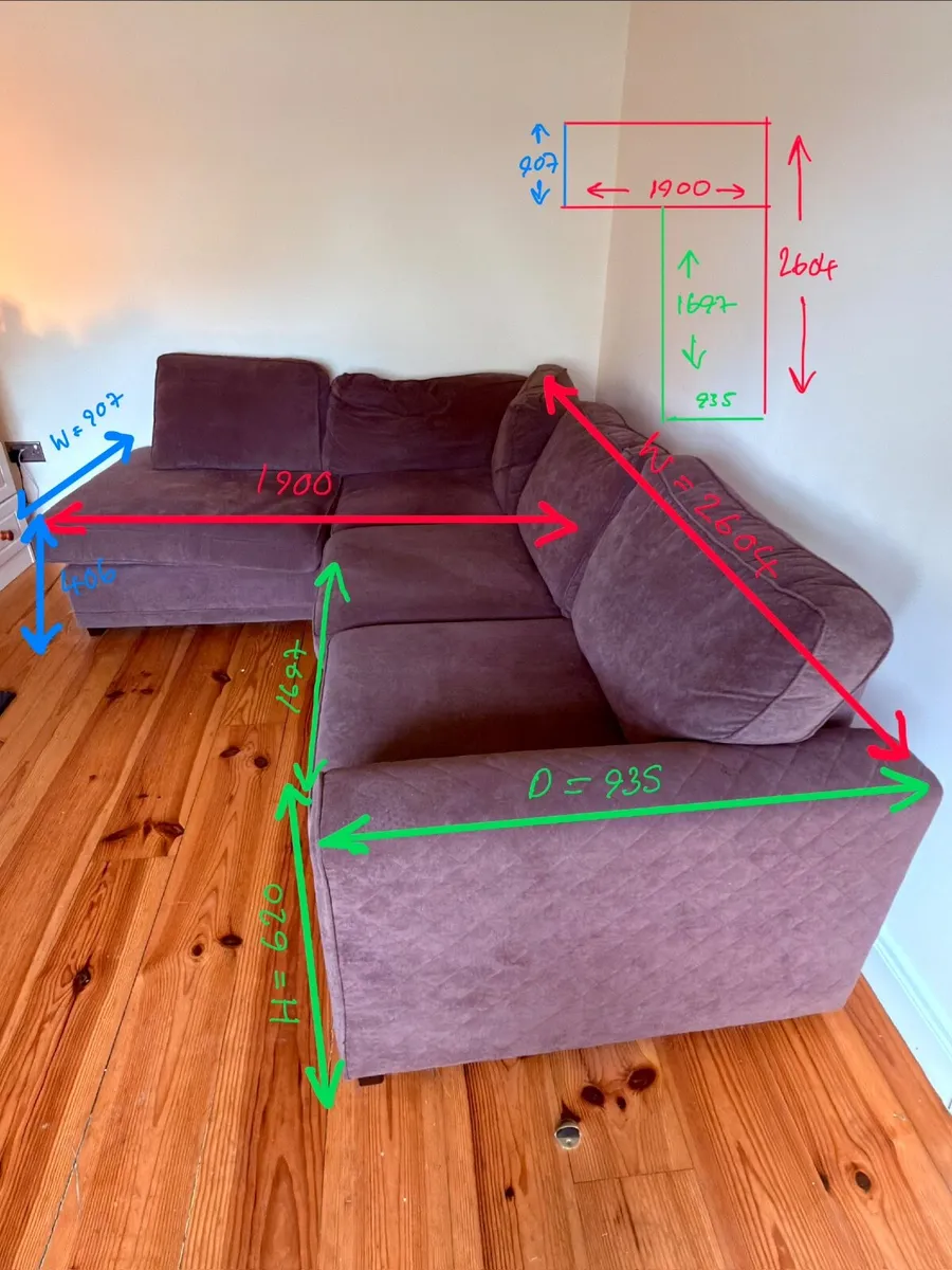 DFS L Shaped Sofa - Image 3