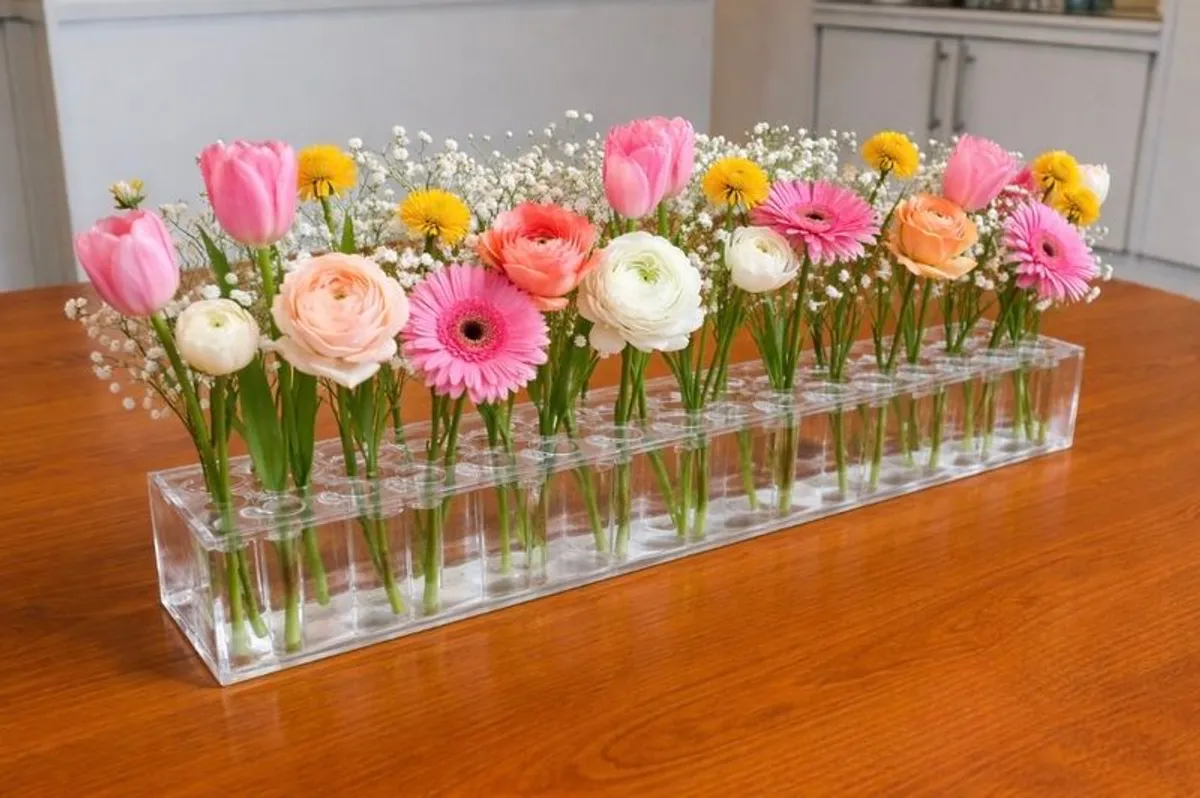 Clear acrylic Flower table Centre piece - Image 1