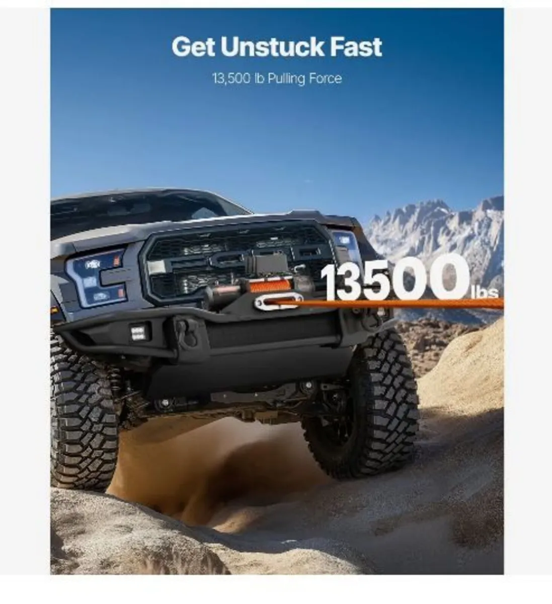 Electric Winch Truck 6123.5 kg Synthetic Rope - Image 3