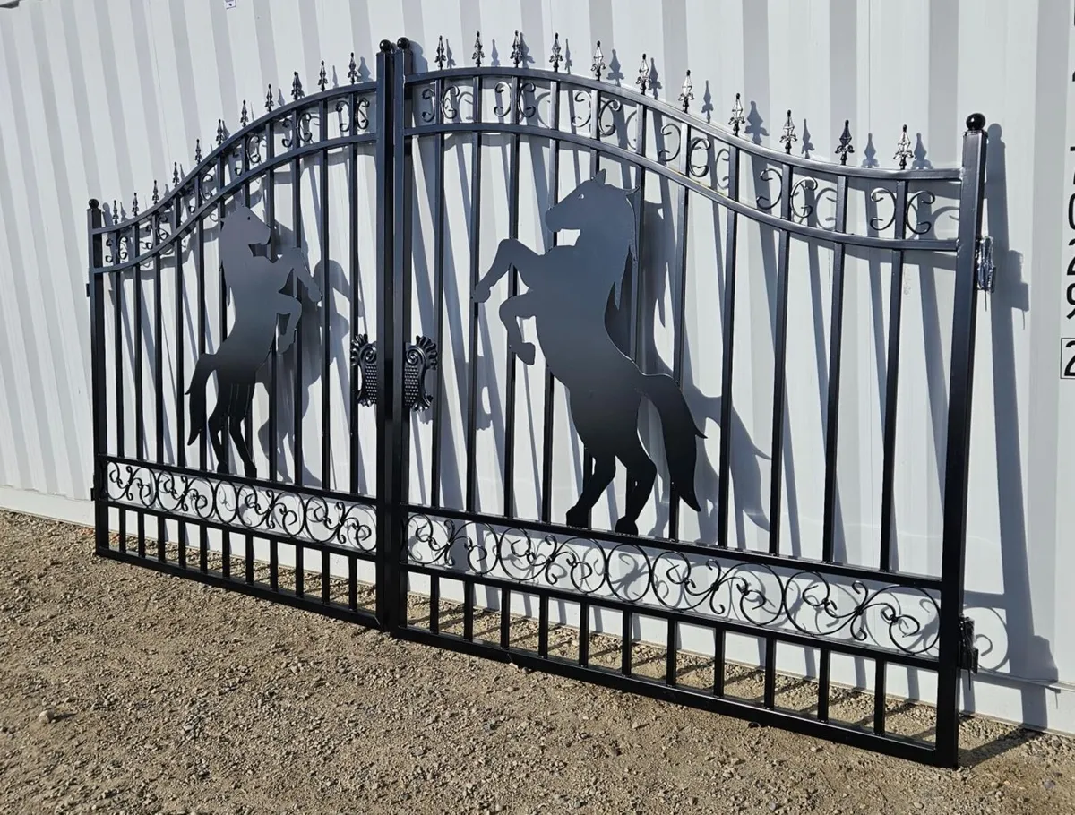 New 14ft Bi-Parting Steel Gates **Online Auction** - Image 3
