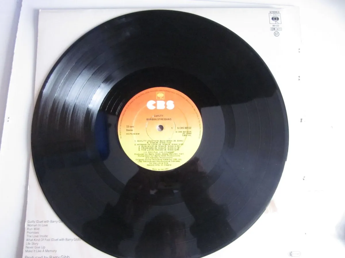 Barbara Streisland Guilty Vinyl LP - Image 3